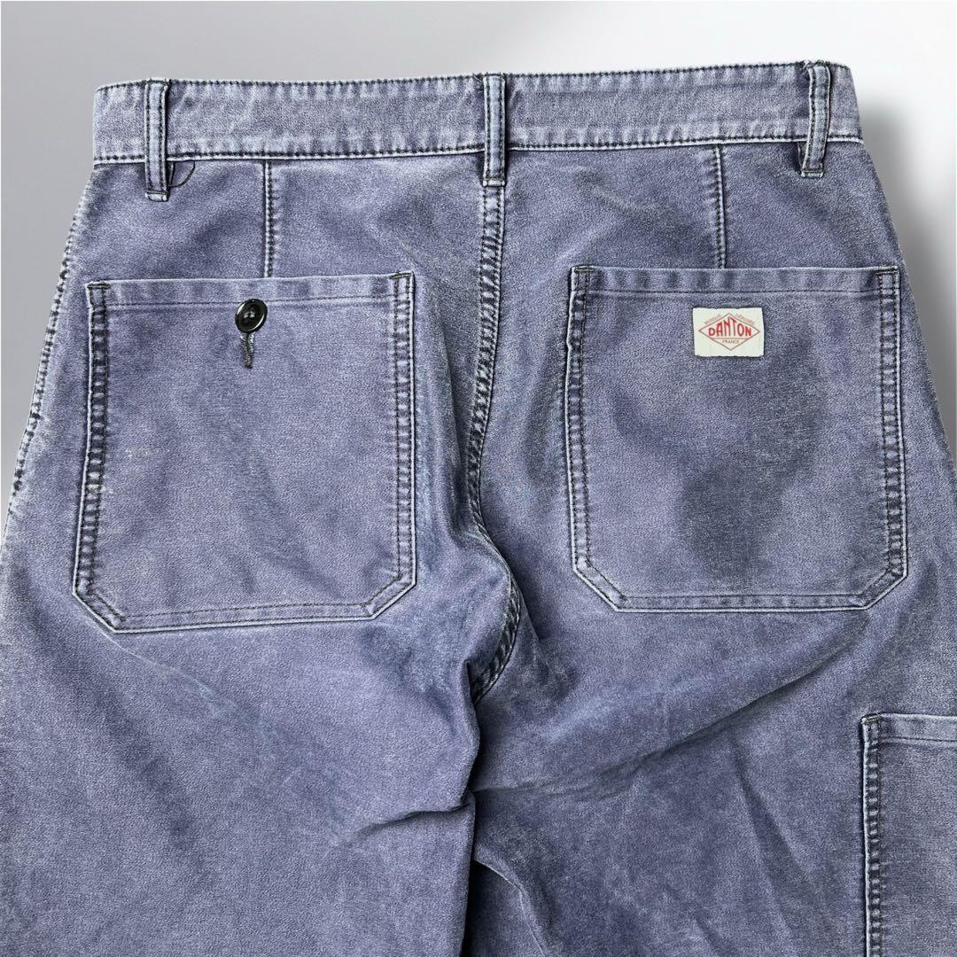 DANTON モールスキン ワークパンツ フランス製　38 ナス紺　経年変化