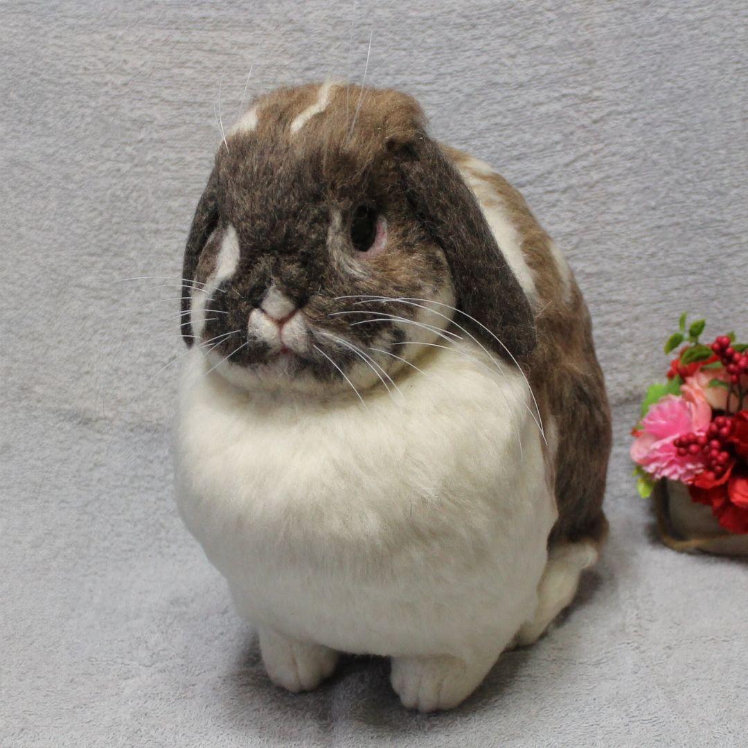 えみりさま確認用 羊毛フェルト オーダー「リアルで可愛いうさぎちゃん」ロップイヤ