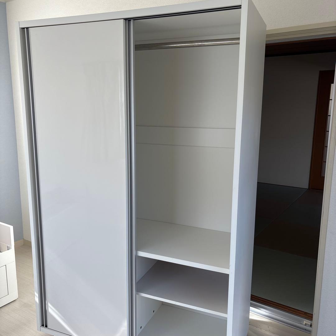 はぴこ　ディノス　家具　　　　　　　　　　　　　 ホワイト大型スライド式