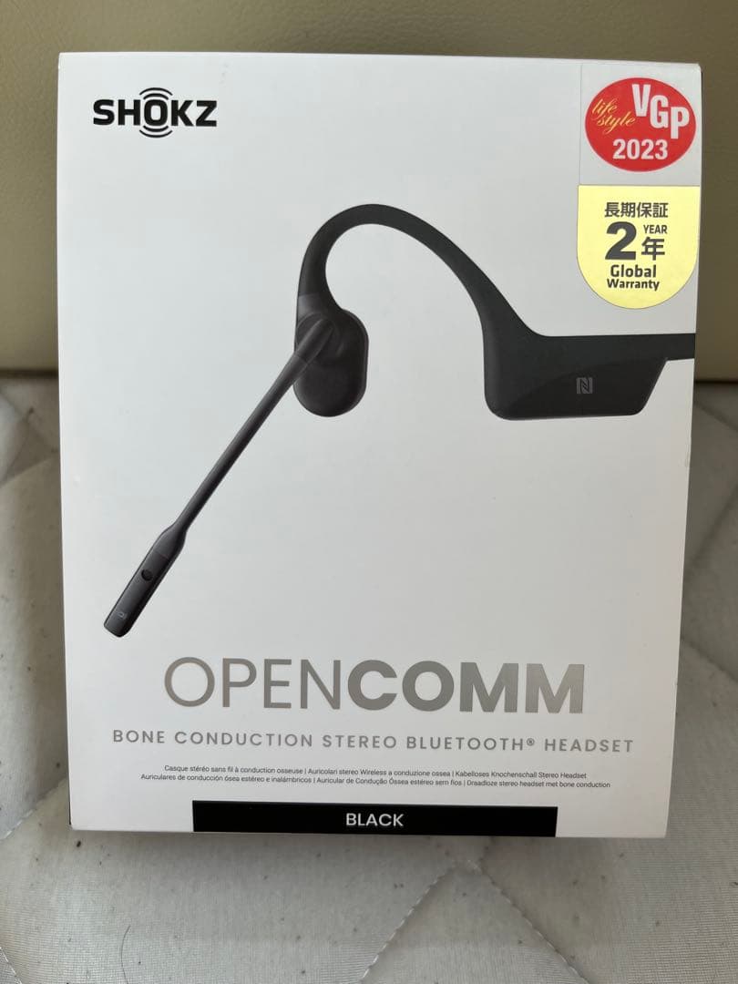 8/9までの出品！ SHOKZ OPENCOMM 骨伝導ヘッドセット ブラック
