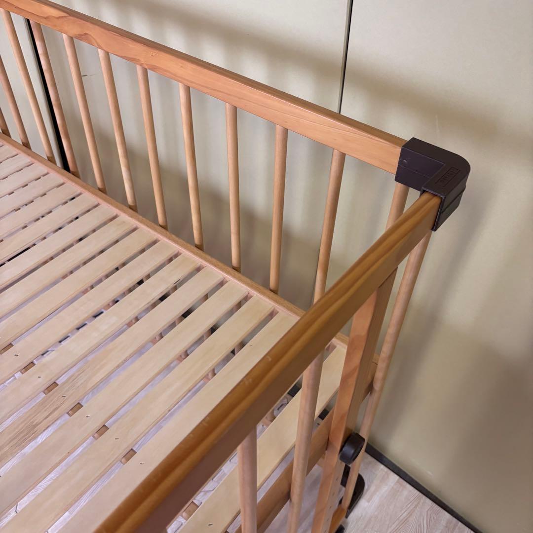 ☆除菌清掃済☆　ファルスカ　ベッドサイドベッド03　ラージ　ナチュラル　ベルト付