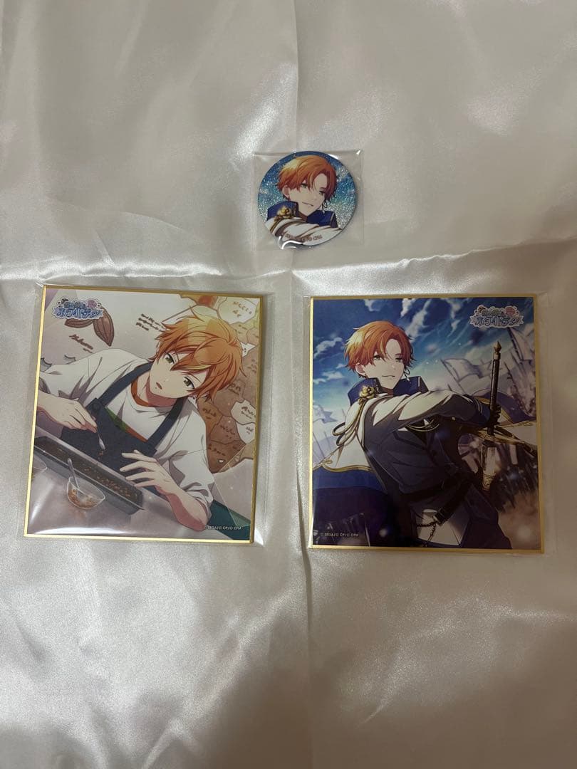 プロセカ色紙　缶バッジ　東雲彰人　ホワイトデー