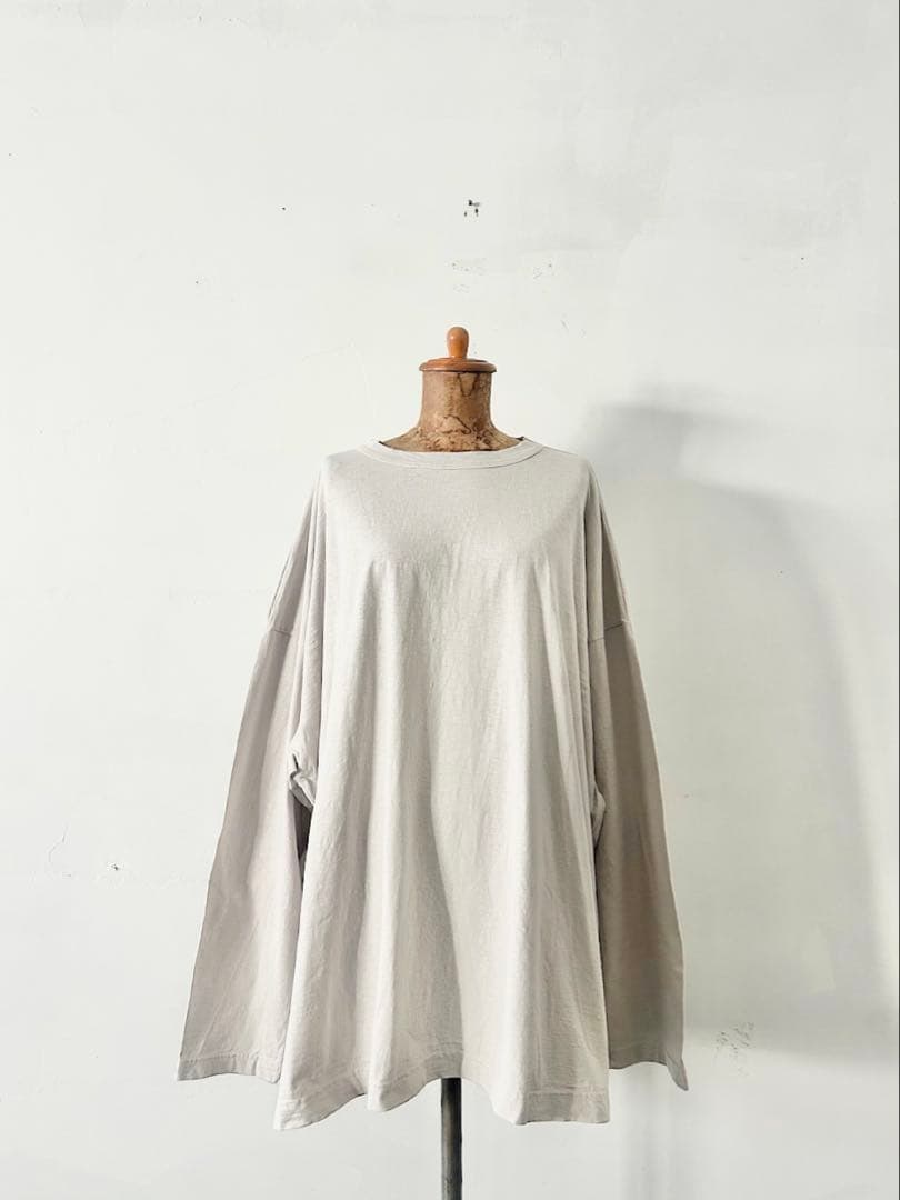 【美品】45R　度詰天竺の908オーシャンTシャツ　アイスグレー