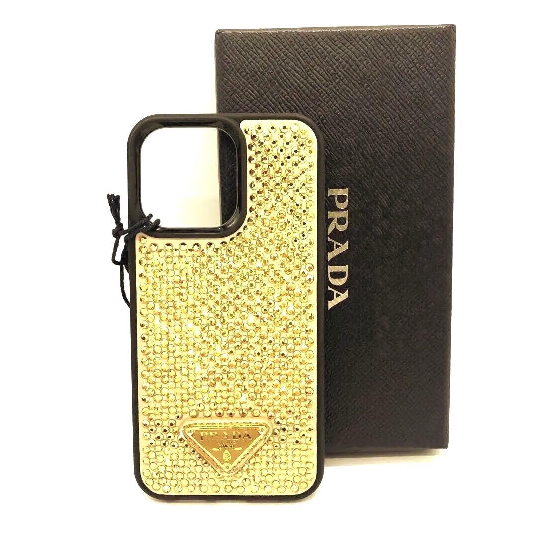 未使用✨プラダ PRADA iPhone13 pro ケース ゴールド系