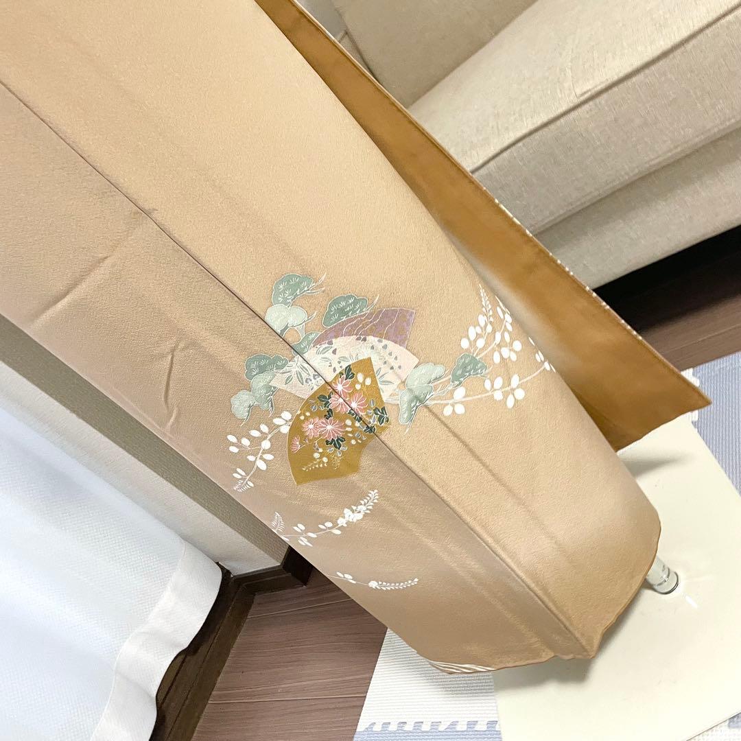 ベージュ 友禅 4点 フルセット 訪問着 入学式 卒業式 入園式 春 秋 冬