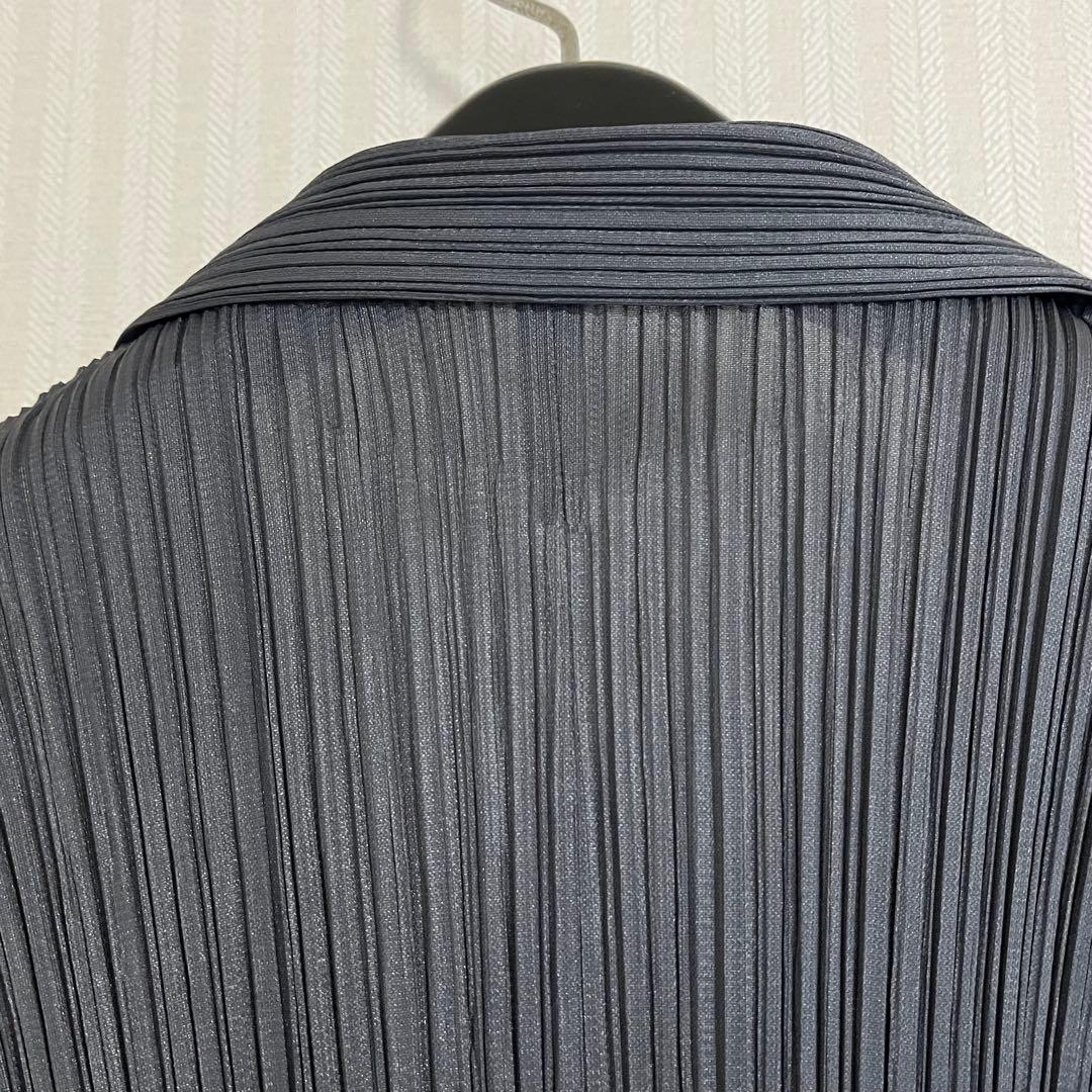 PLEATSPLEASE イッセイミヤケ カーディガン　グレー　3