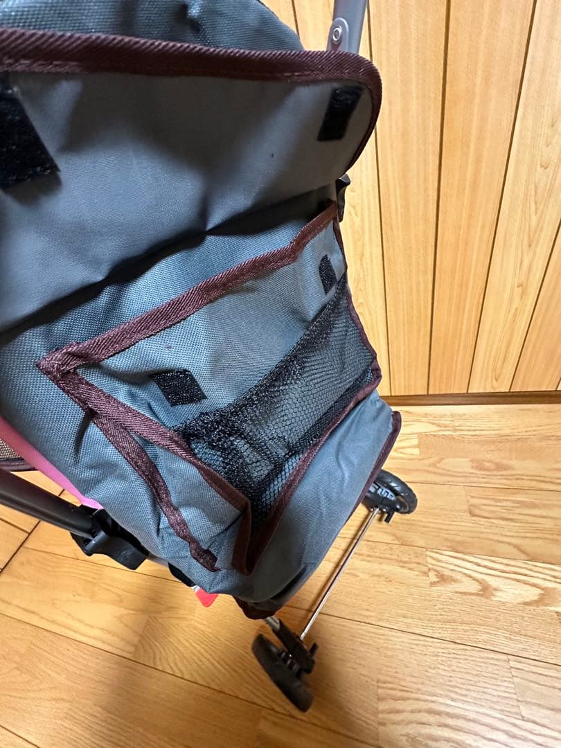 ピッコロカーネ　ピンクグレー　ペットカート 耐荷重18kgまで　犬　猫