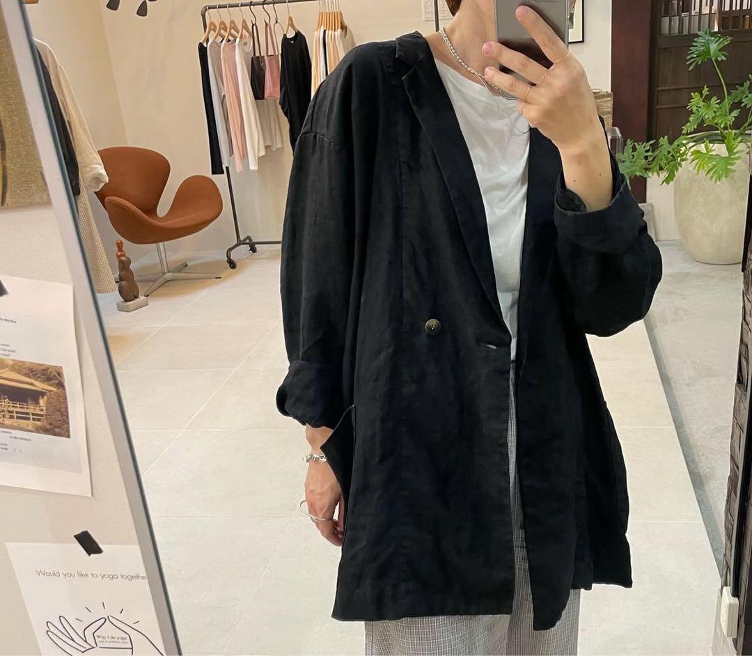 ジャケット・アウター argue ANTIQUE DUSTY DYE LINEN JACKET