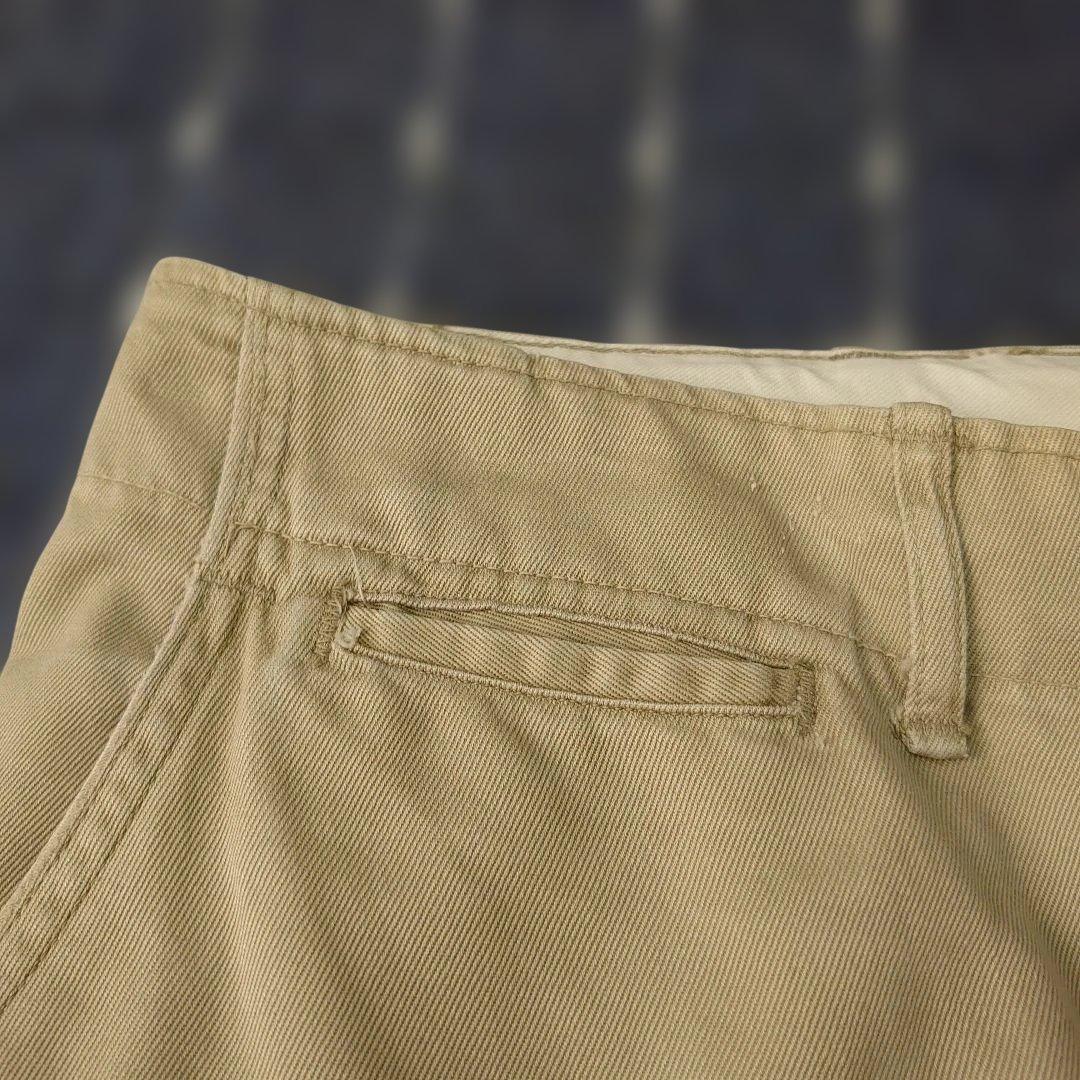 40s U.S.ARMY 45カーキ　チノパン 尿素ボタン　ヴィンテージ