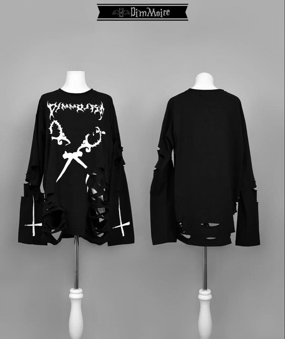m*t様 Dimmoireディムモアール Broken xx ロンT【Black