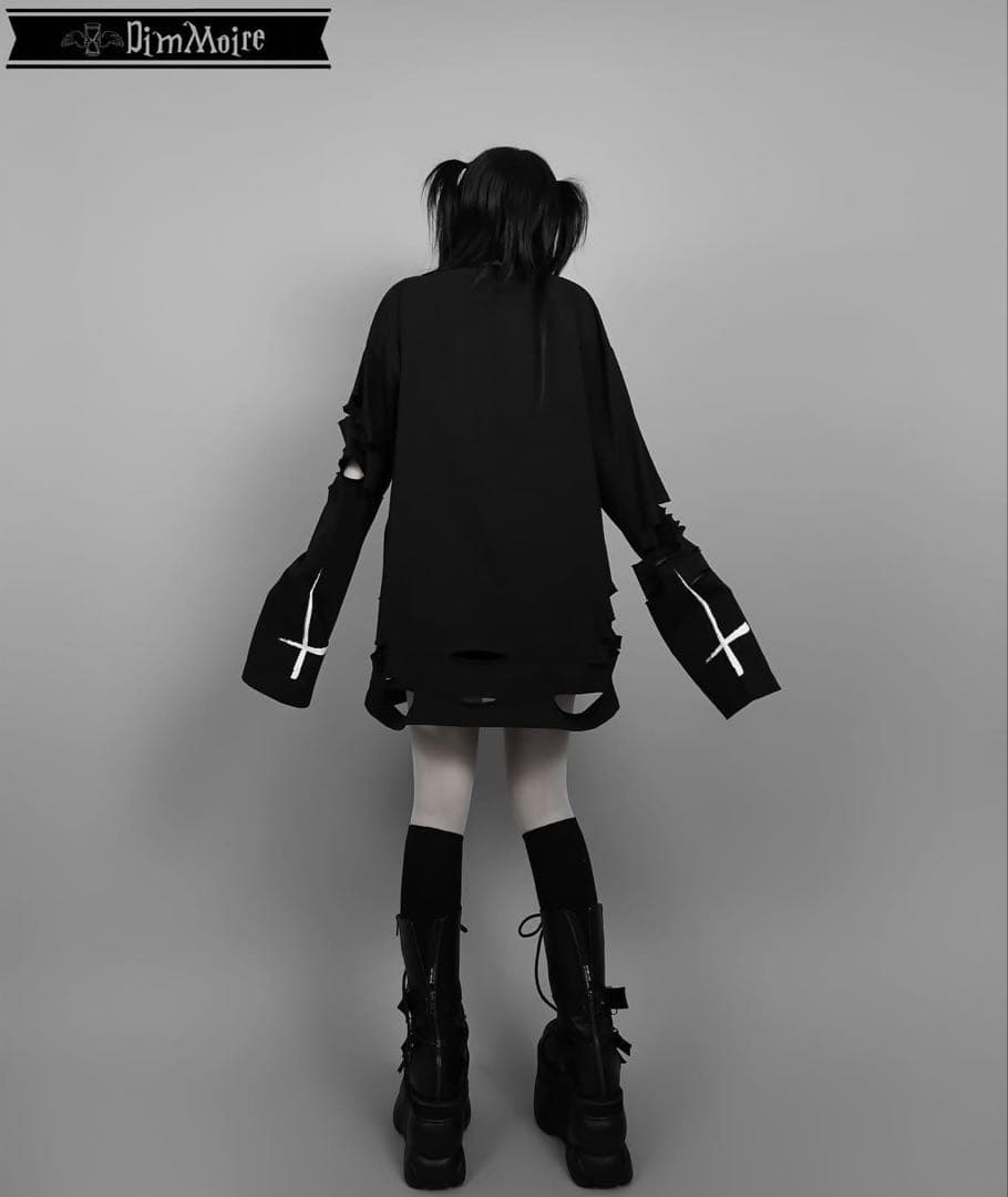 m*t様 Dimmoireディムモアール Broken xx ロンT【Black