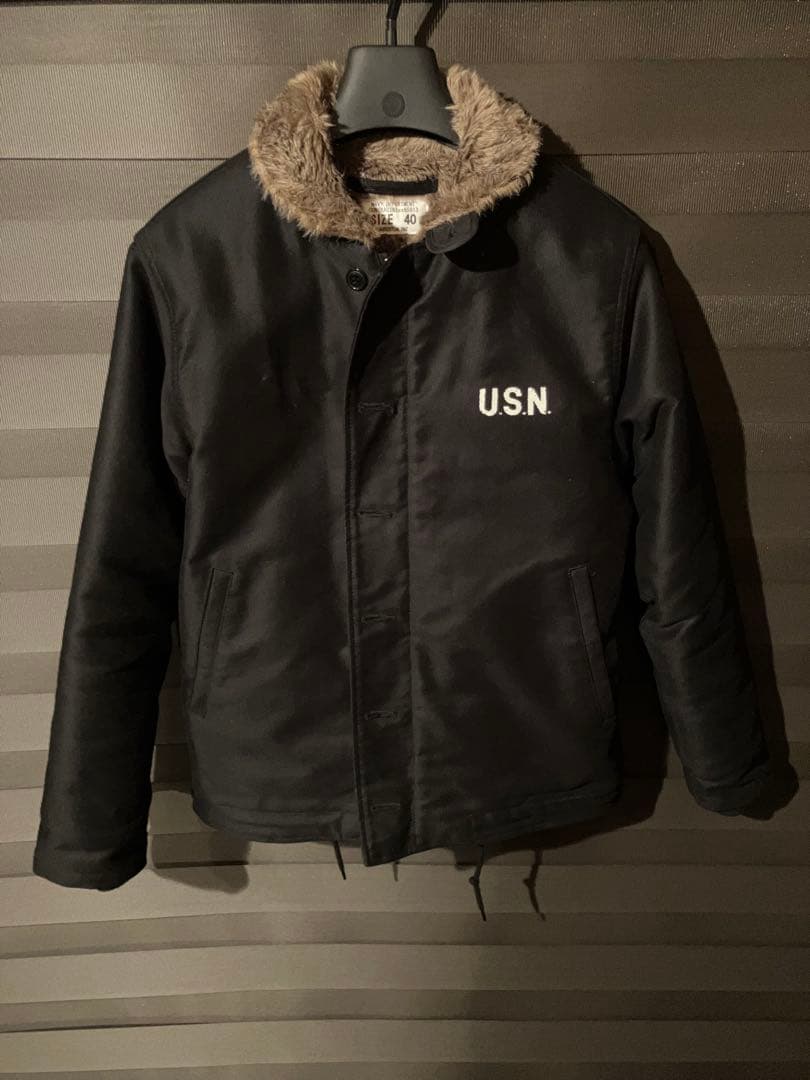 ヒューストン　N-1　デッキジャケット　タイトモデル　5N-1X　裏ステンシル