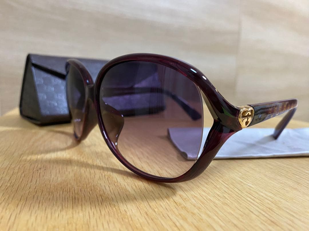 GUCCI パープル サングラス ケース付き