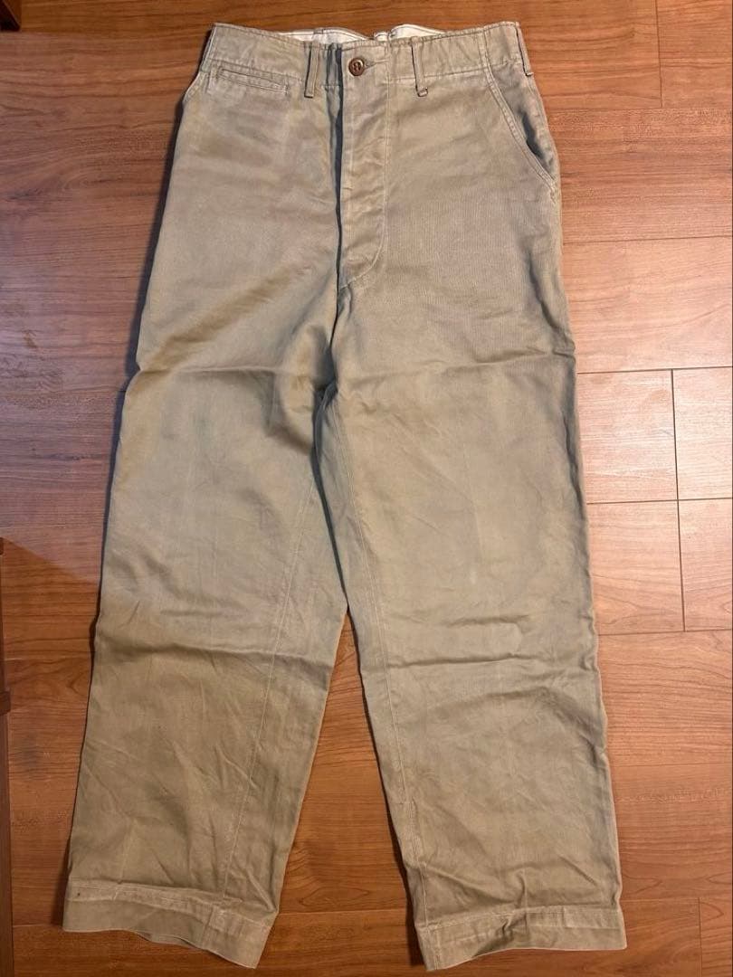 50s USA製US ARMY M-45 ベージュチノパン32×31ボタンフライ