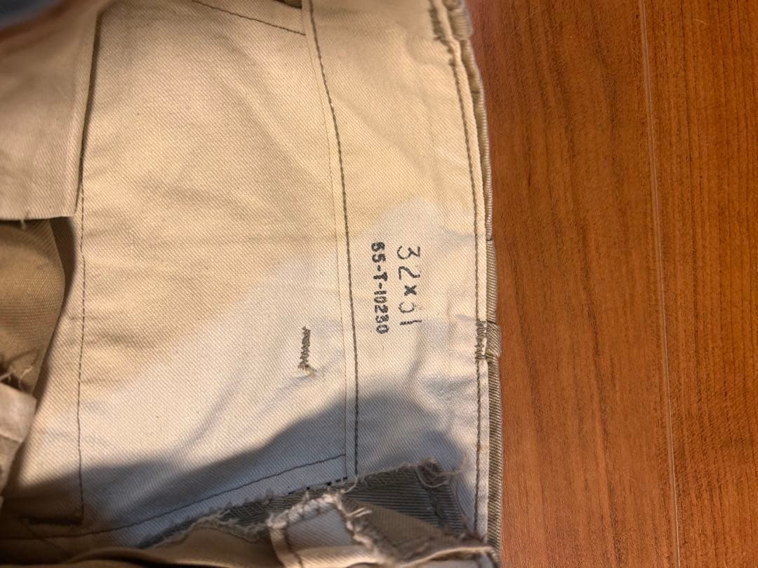 50s USA製US ARMY M-45 ベージュチノパン32×31ボタンフライ