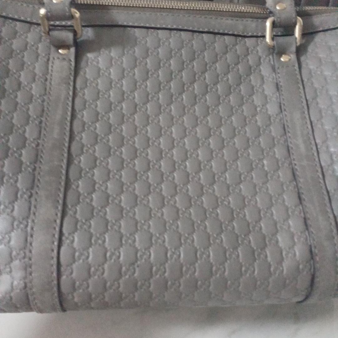 GUCCI グレー ハンドバッグ　ショルダーストラップ2way