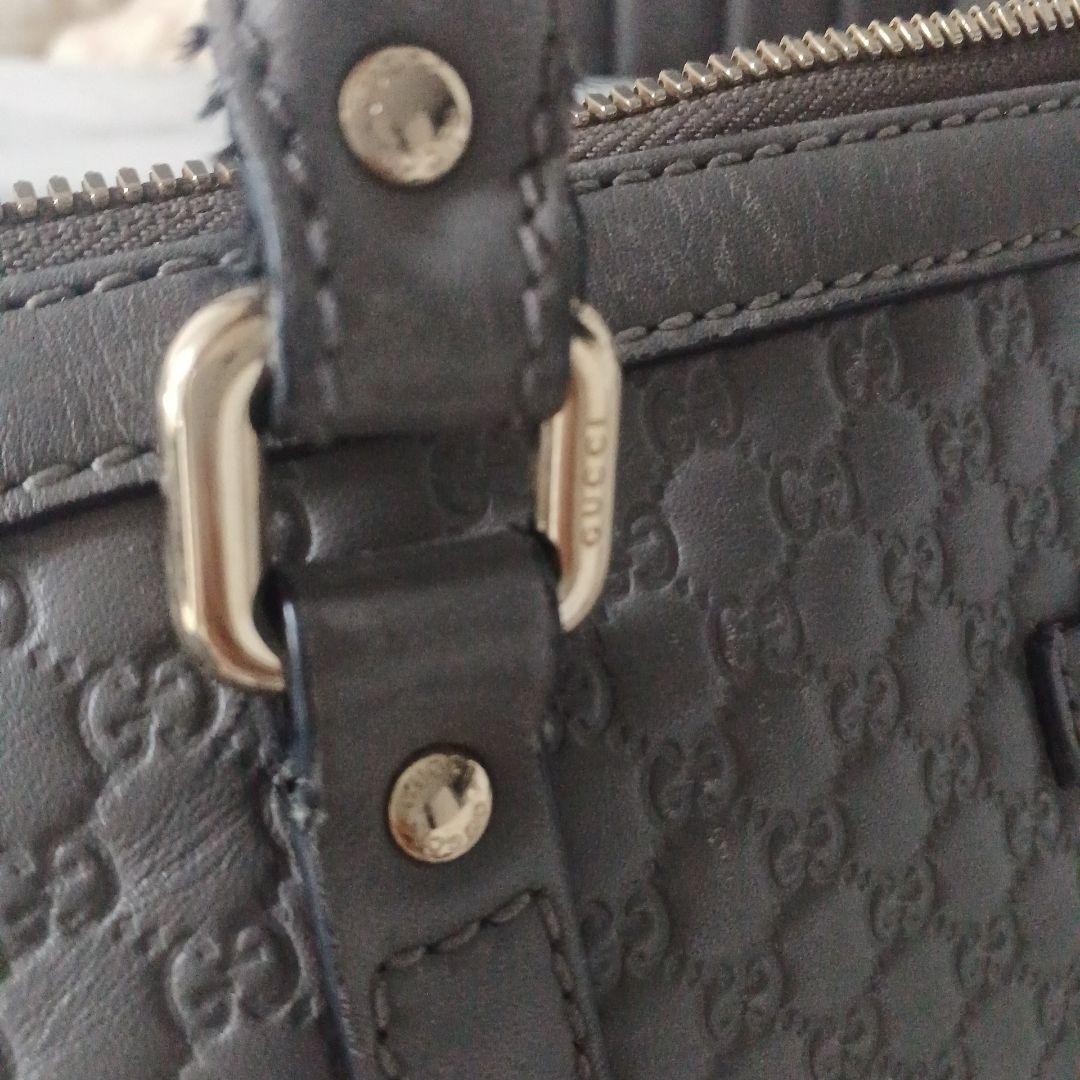 GUCCI グレー ハンドバッグ　ショルダーストラップ2way