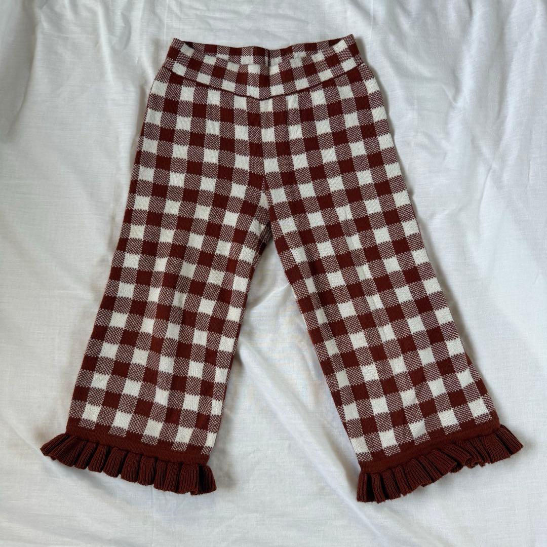 misha&puff ギンガム　セットアップ 5y