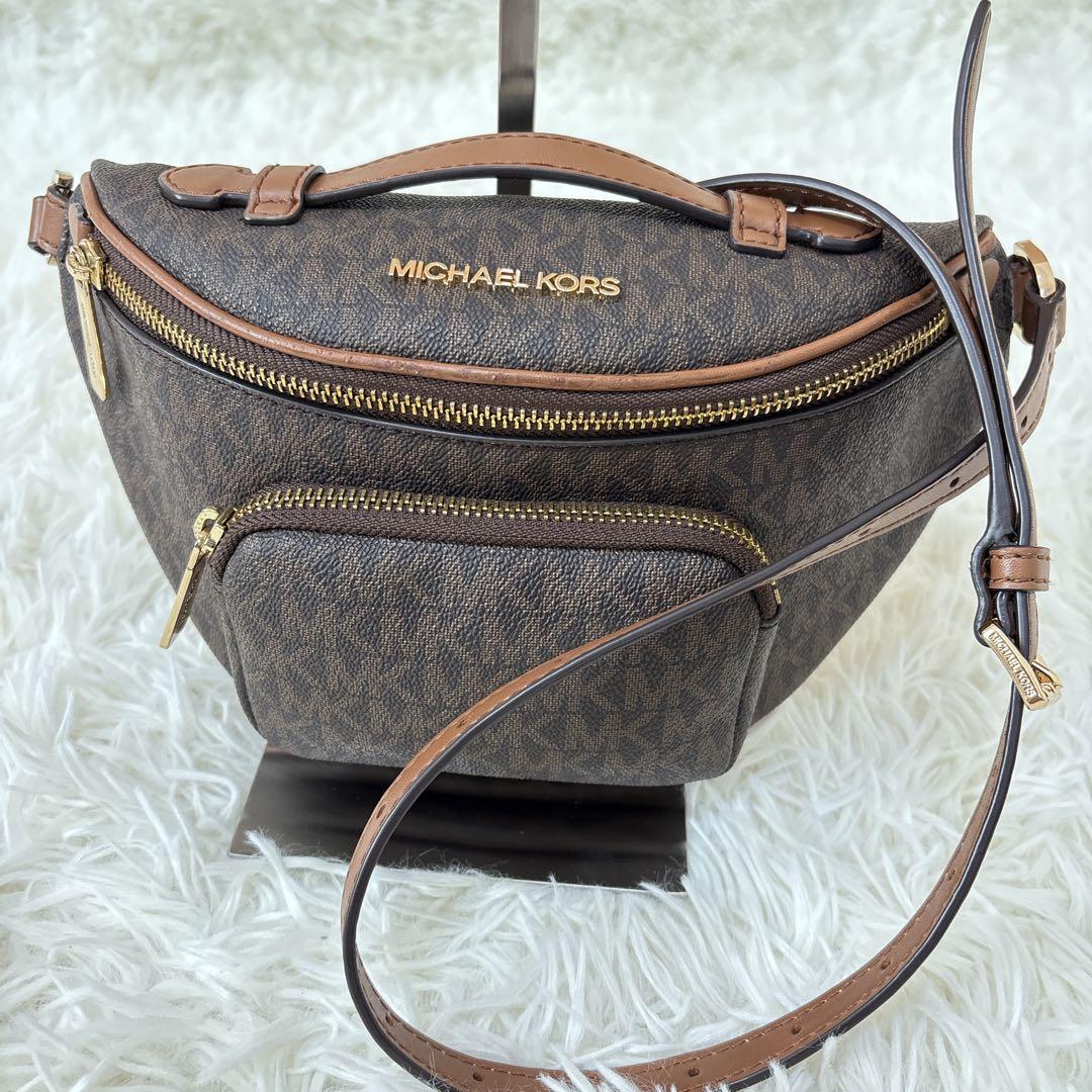 マイケルコース ウエストポーチ ブラウン系