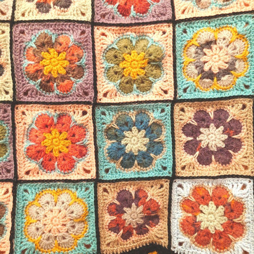 手編みマルチカバー　ブランケット