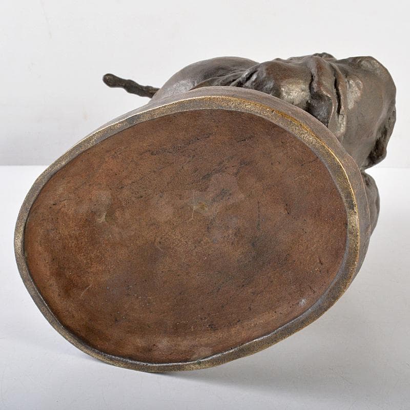 小野田高節作　古銅　布袋像　置物　床飾り　V　R5510