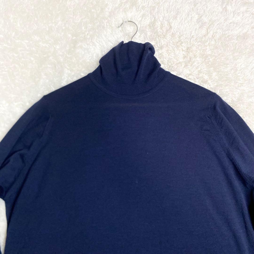 美品　希少XL 現行　ジョンスメドレー　ニット　タートルネック　メリノウール