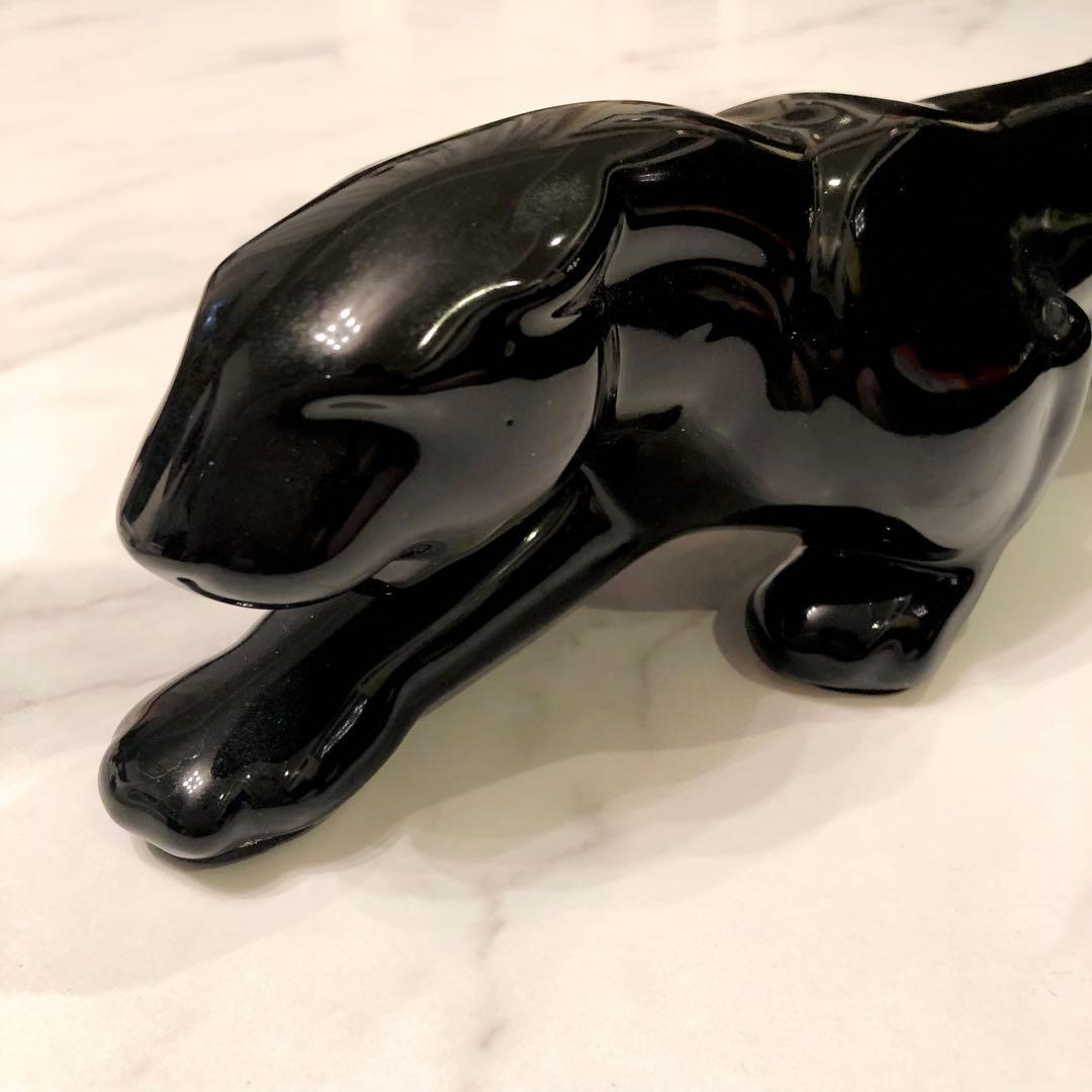 ブラックパンサー 陶器　置物　ミッドセンチュリー　ヴィンテージ