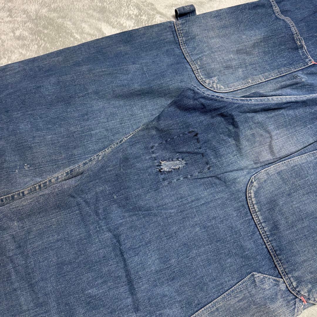 40s 大戦モデル デニムオーバーオール WARモデル 月桂樹ボタン WWⅡ