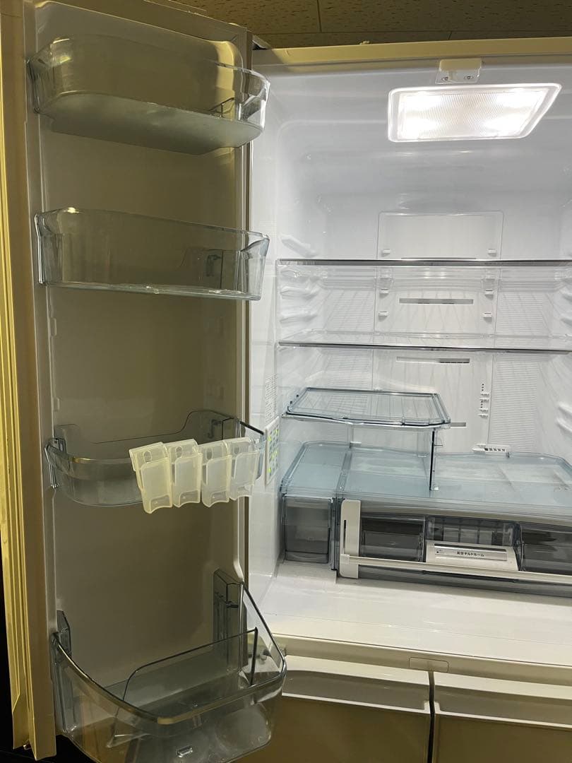 日立 冷蔵庫 6ドア クリスタルホワイト R-XG43K XW 2020年