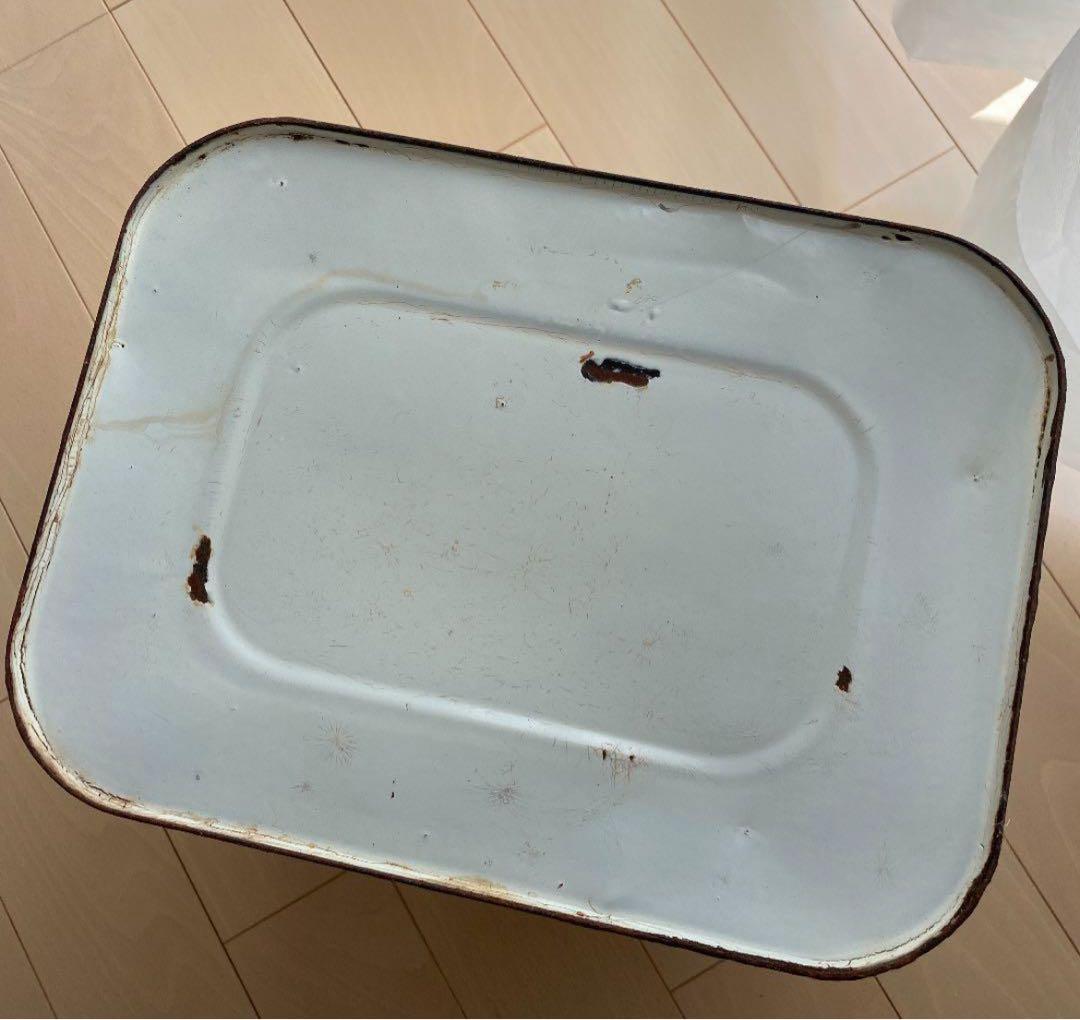 こぶぶ アンティーク　無地　ホーロー缶　希少