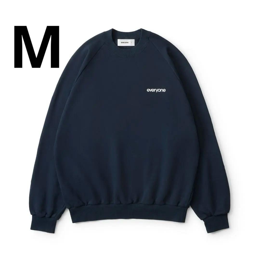 everyone オリジナルロゴクルーネックスウェット ネイビー M