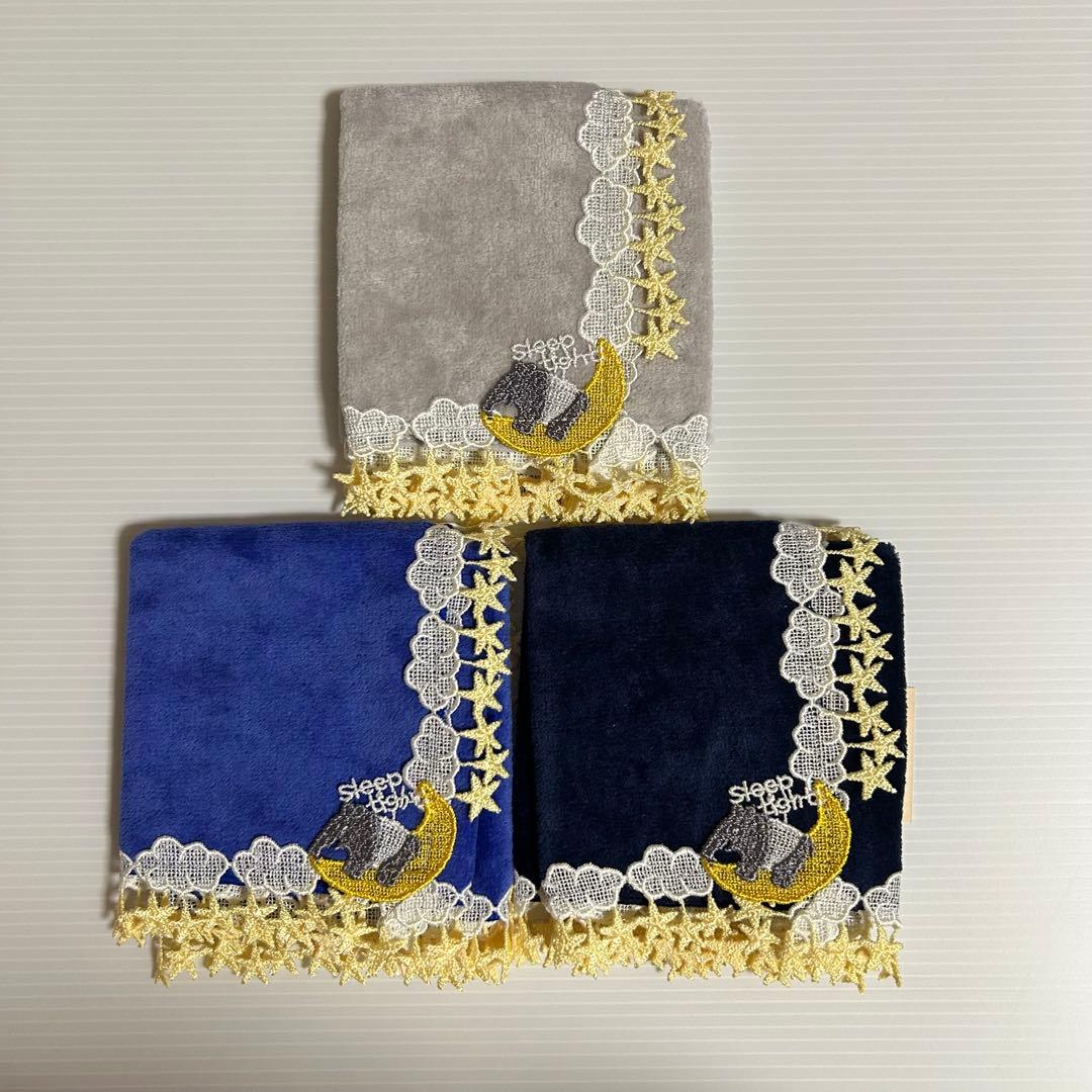 近沢レース　ハンカチ　夢喰いバク　3枚セット