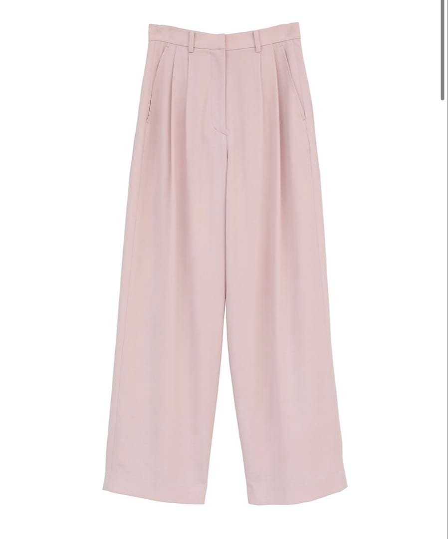 CLANE BASIC TUCK PANTS PINK 0サイズ