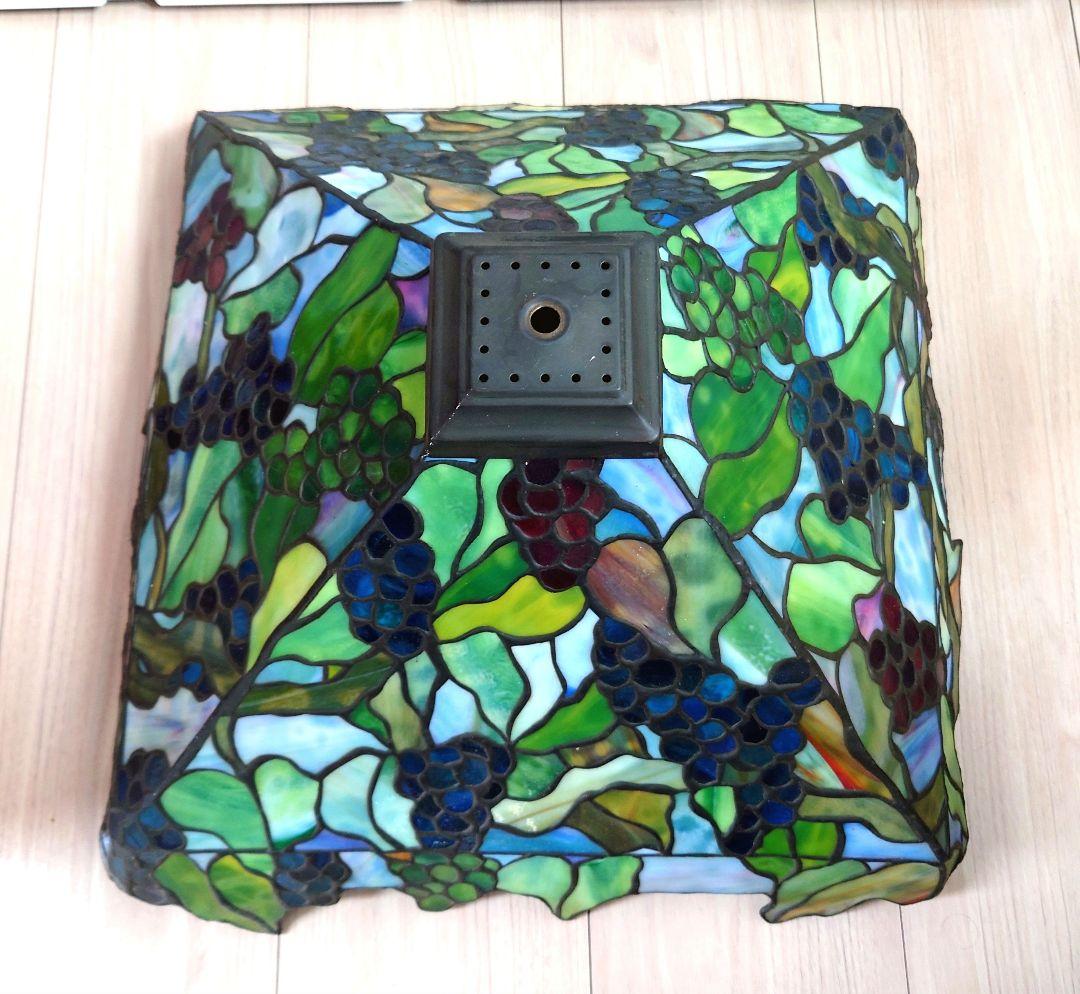 ステンドグラス　葡萄　電傘(ランプシェード)　46cm×42cm