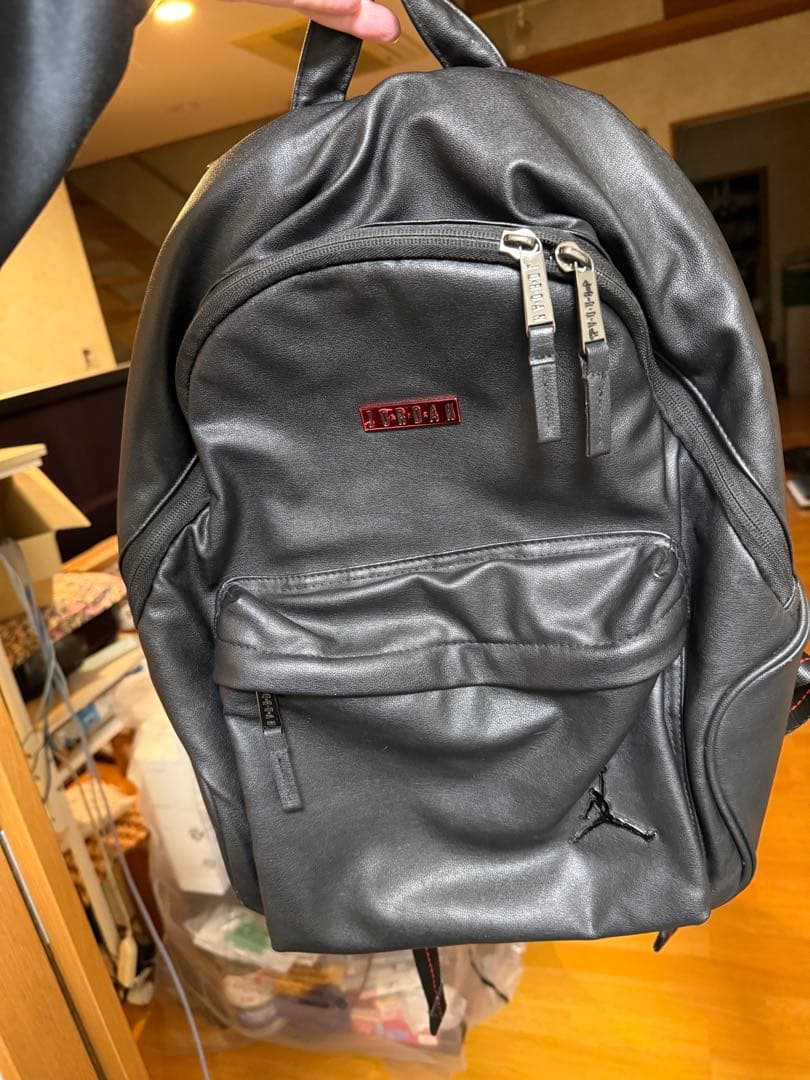 JORDAN ジョーダン レザー調 バックパック リュック ブラック