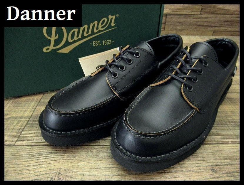 新品 ダナー ブローガン 茶芯 モカシン レザー シューズ 黒 25.5 ③