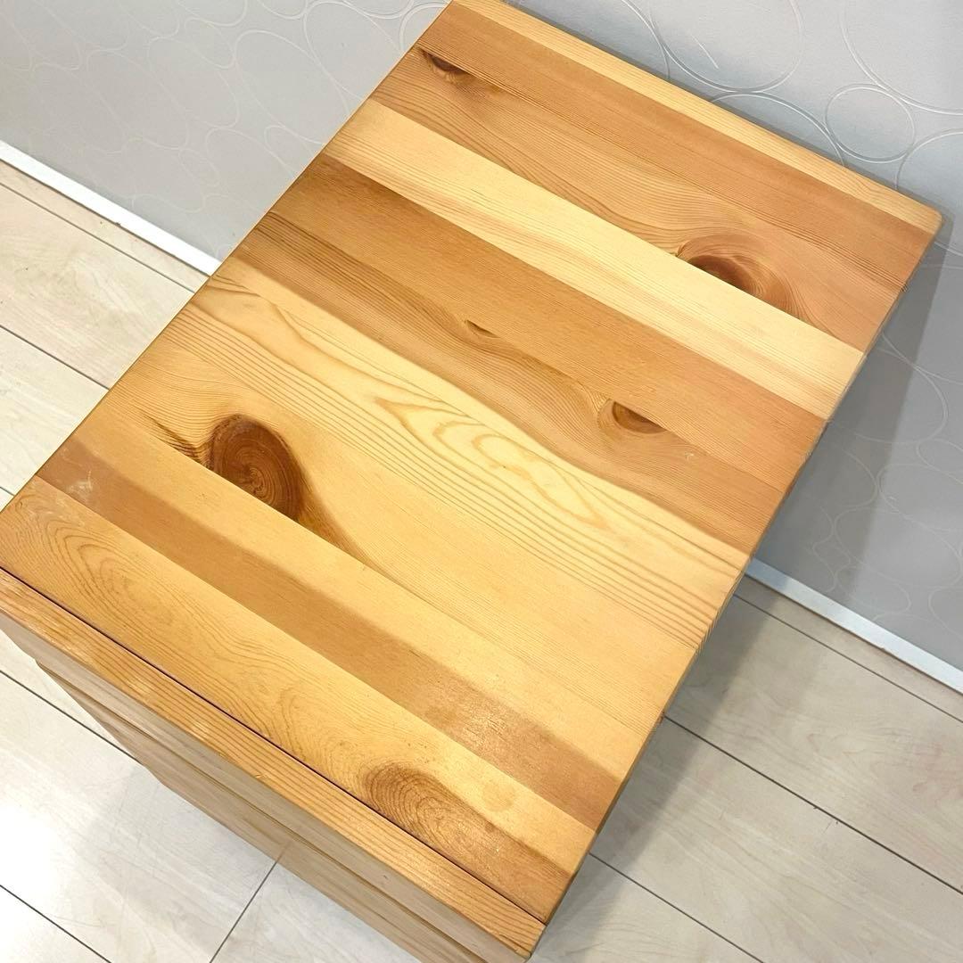 【廃盤品】無印良品 パイン材 キャビネット キャスター付 北欧 カントリー