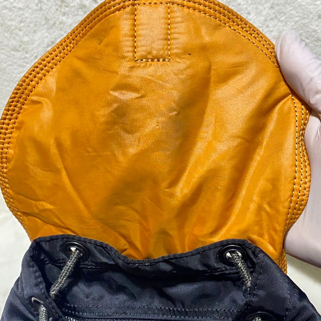 極美品 ポーター タンカー バックパック リュック A4 通勤 大容量 巾着 黒