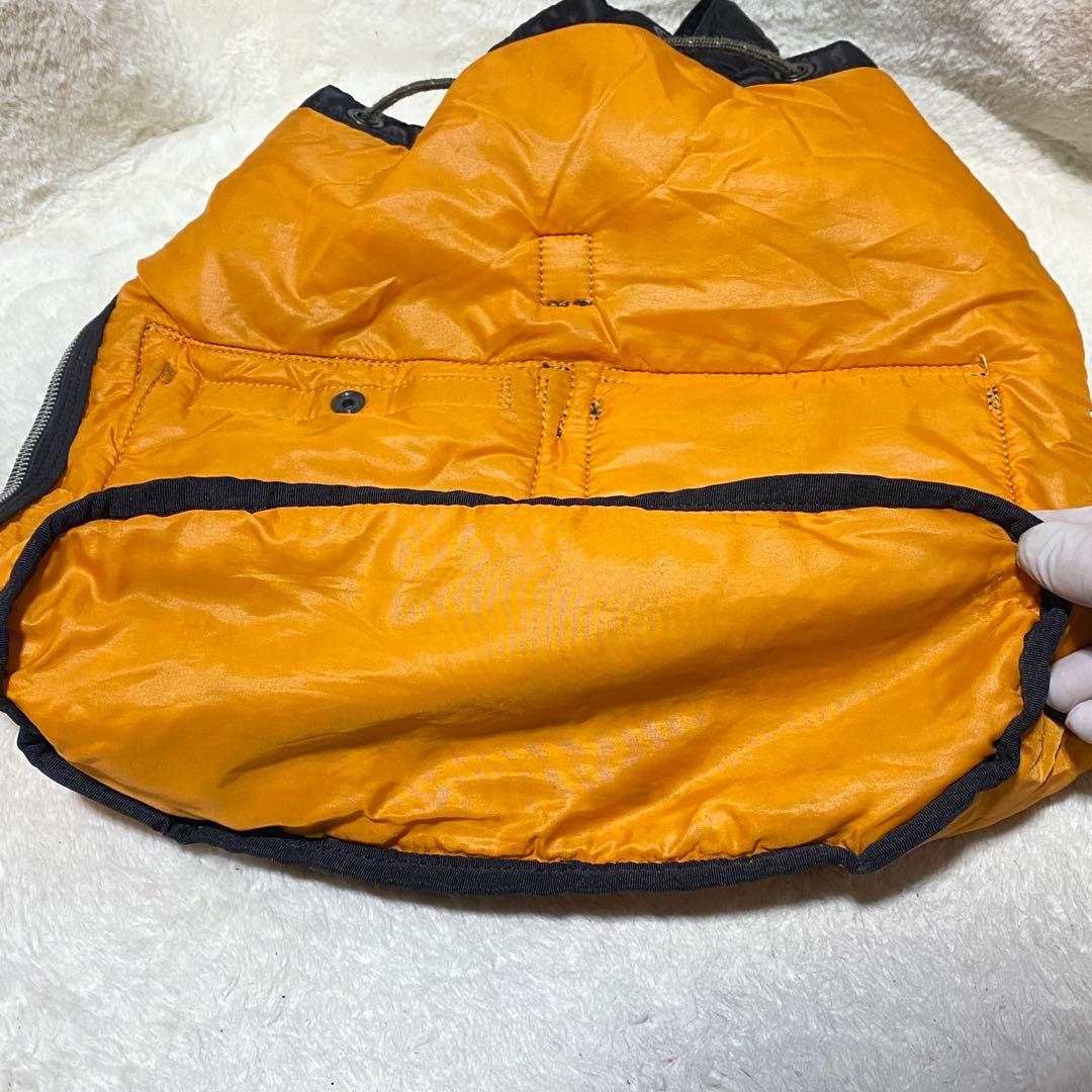 極美品 ポーター タンカー バックパック リュック A4 通勤 大容量 巾着 黒