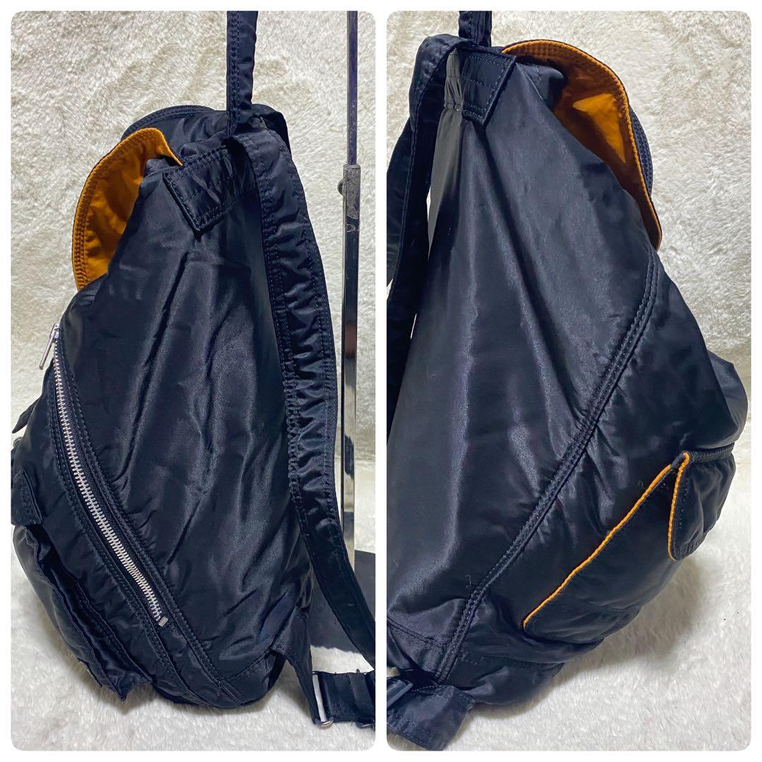 極美品 ポーター タンカー バックパック リュック A4 通勤 大容量 巾着 黒