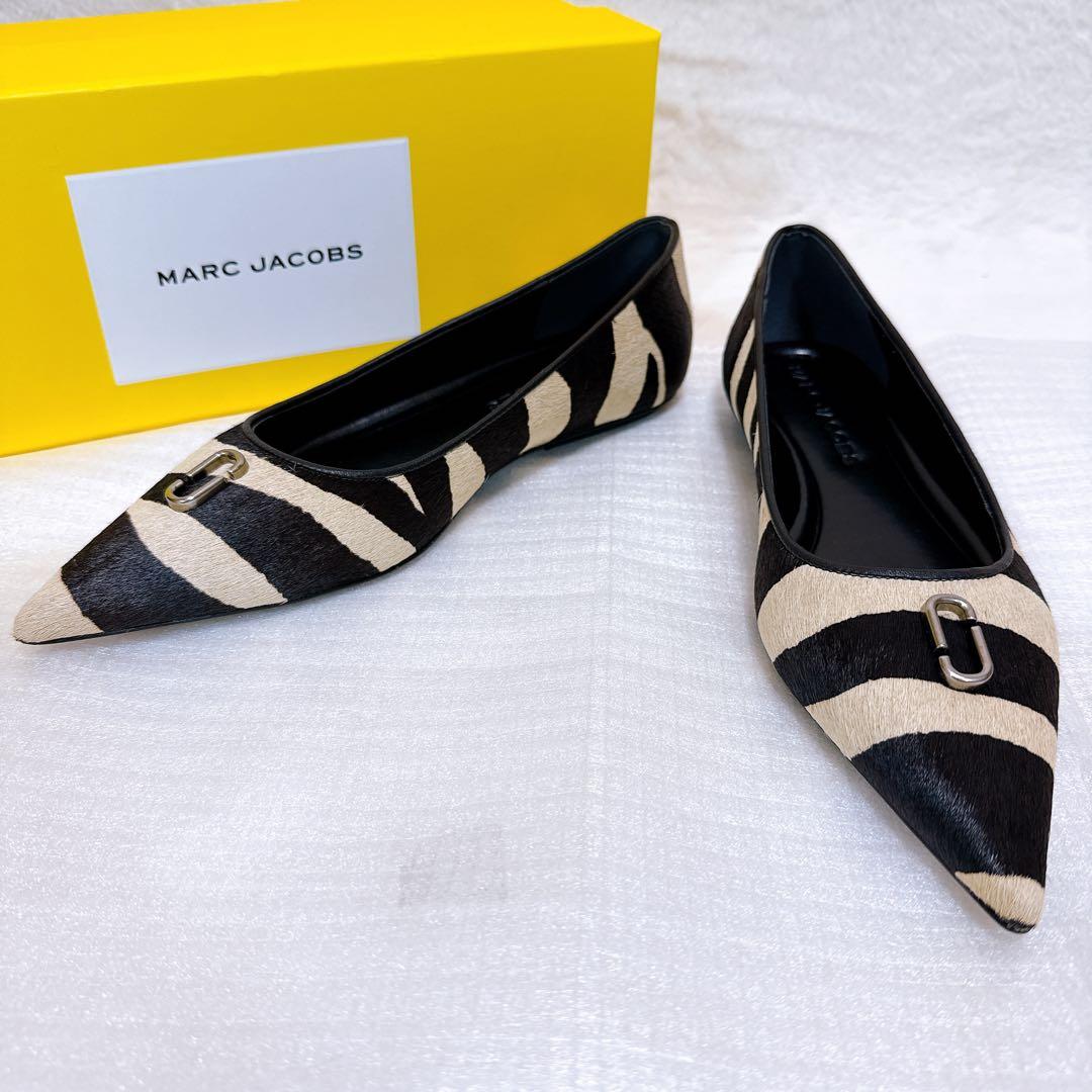 希少 極美品✨ マークジェイコブス パンプス 24cm相当 ゼブラ柄 ハラコ