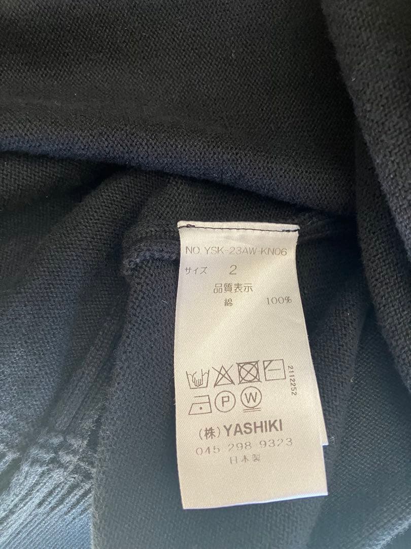 トップス YASHIKI Suikyo Half Zip Knit BLACK