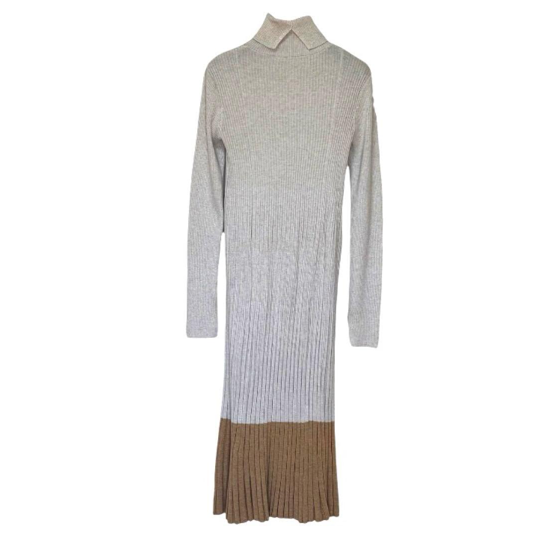 Mila Owen タートルネックロングリブニットワンピース　サイズ0