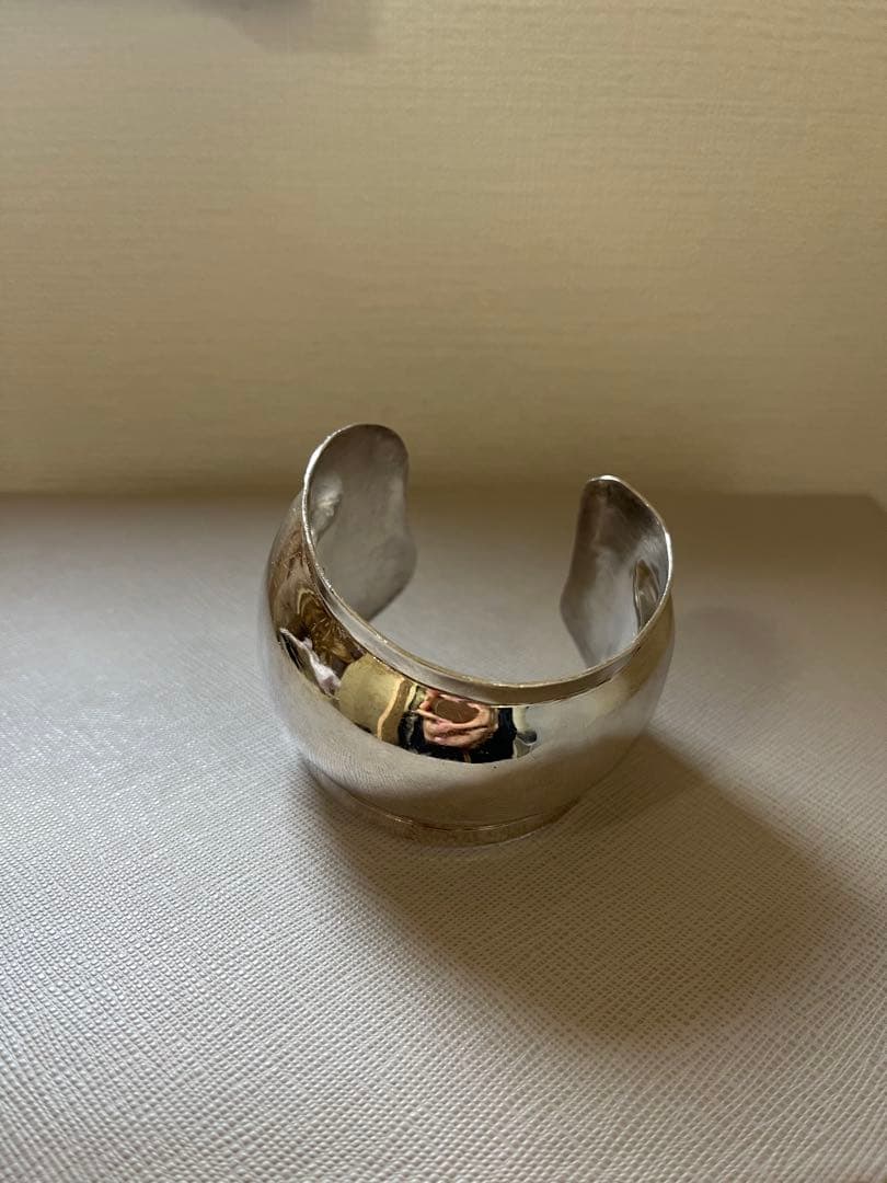 ビンテージ シルバー カフバングル モダンデザインSV925