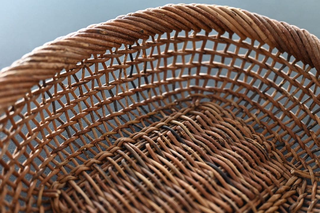 【中川原信一】あけび籠 パン籠 平籠