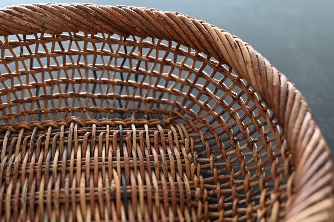 【中川原信一】あけび籠 パン籠 平籠