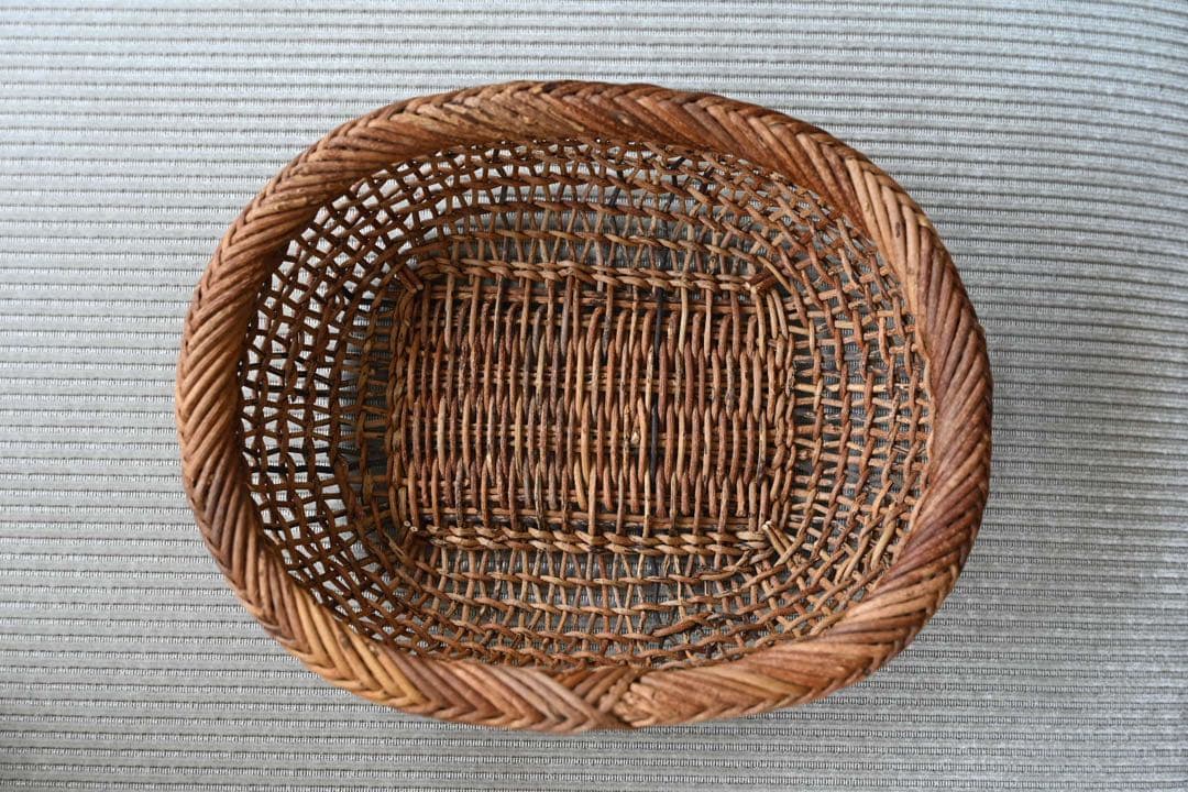 【中川原信一】あけび籠 パン籠 平籠