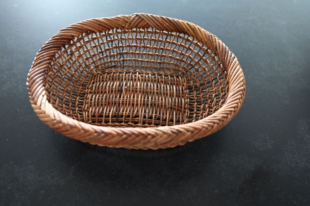 【中川原信一】あけび籠 パン籠 平籠