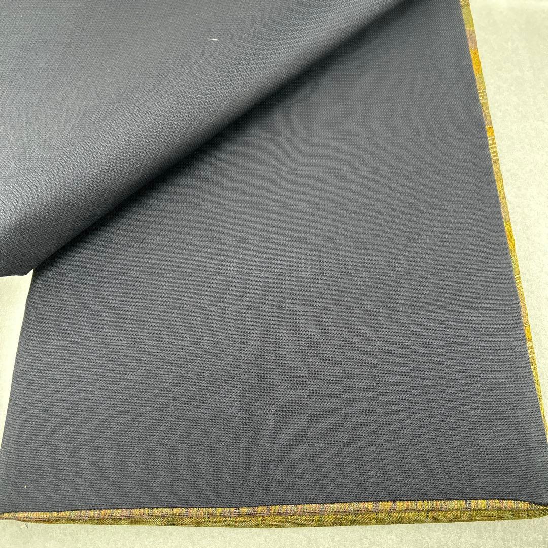 袋帯 緑と紫の波模様0123