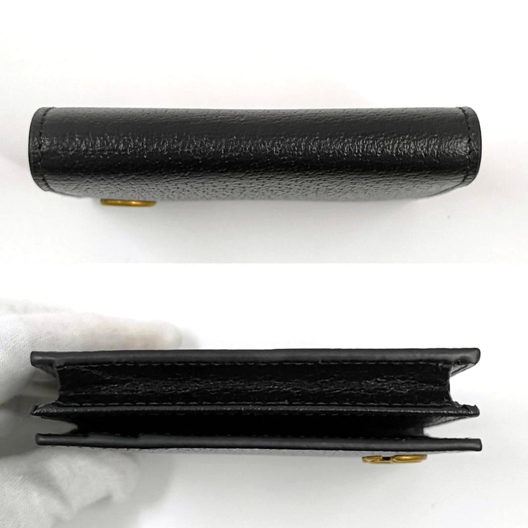 未使用級✨️袋付　グッチ カードケース パスケース 名刺入 GG マーモント 黒